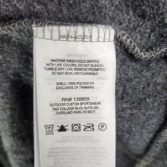 Mens Gray & Black Columbia Fleece Sweatshirt 1/4 Zip Long Sleeve Mock Neck M - Picture 9 of 12